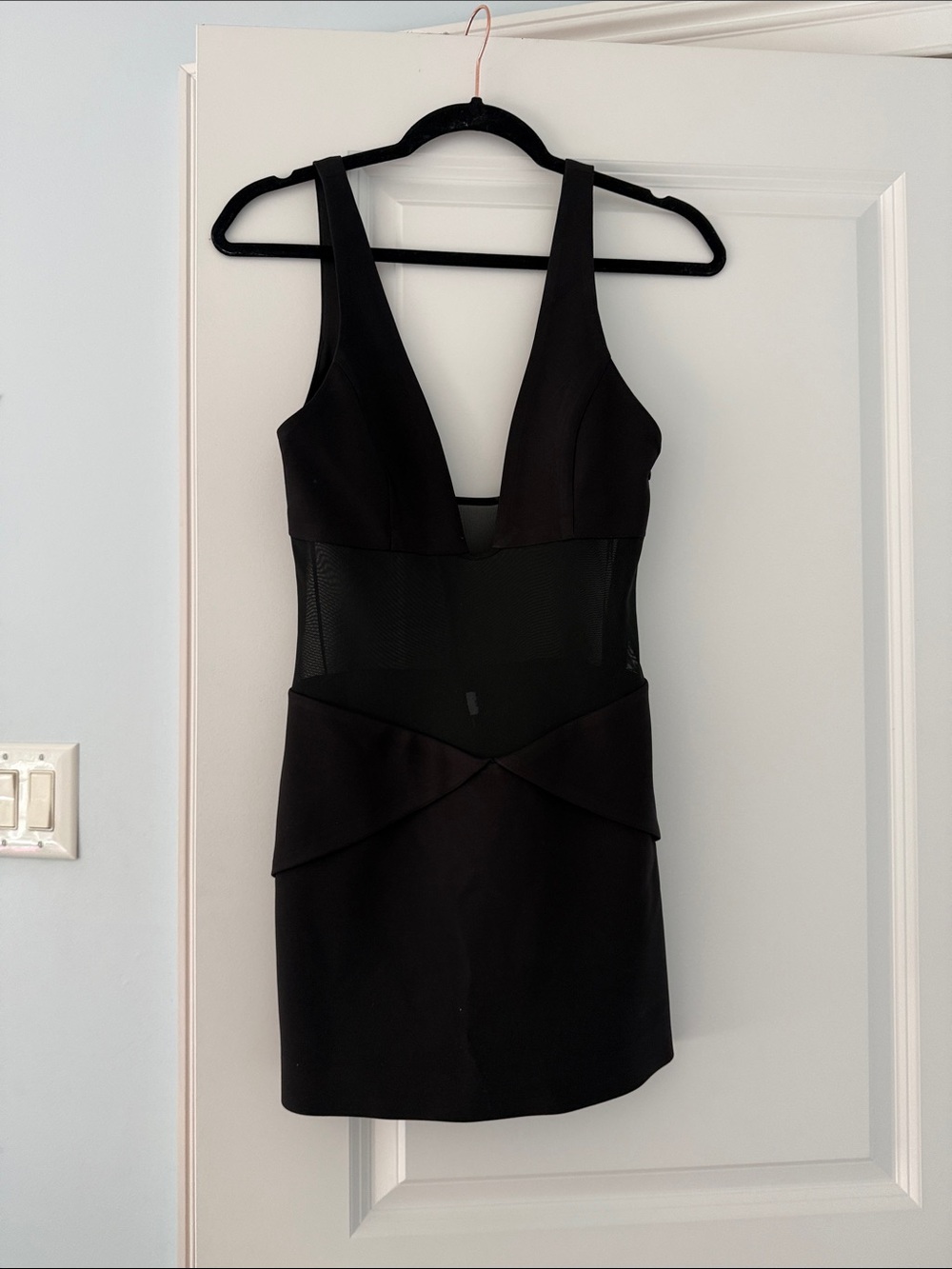 Sasha Therese black mini dress